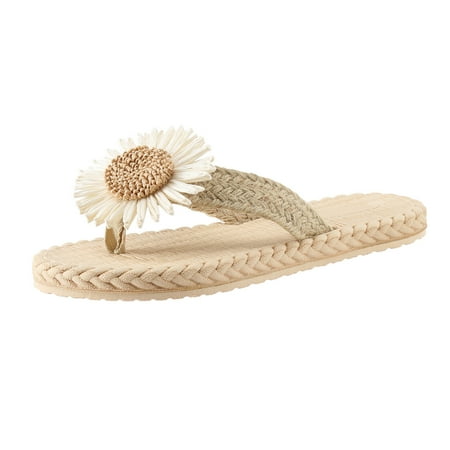 

KI-8jcuD Fluffy Slides For Women Fashion Spring And Summer Women Slippers Flat Bottom Lightweight Flip Flops Flowers Solid Color Casual Beach Style Womens Slipper Socks Womens Extra Wide Width Shoes