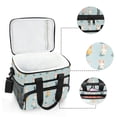 thumbnail image 6 of FORMRS Insulated Cooler Bag 24 Cans Capacity Soft Leakproof Lunch Box with Side Pockets, Green Cute Rabbits, 6 of 7