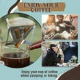 thumbnail image 4 of Jierger Collapsible Coffee Drip, Stainless Steel Reusable Coffee Filter Holder Cone Coffee Filter for Traveling Camping Hiking, Lightweight, 4 of 9