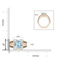 thumbnail image 4 of ANGARA Natural Cushion 3.5 ct Aquamarine Celtic Knot Cocktail Ring in 14K Rose Gold for Women (Size-10mm) | March Birthstone, Birthday, Anniversary, Jewelry Gift for Women | Natural Aquamarine Ring, 4 of 9