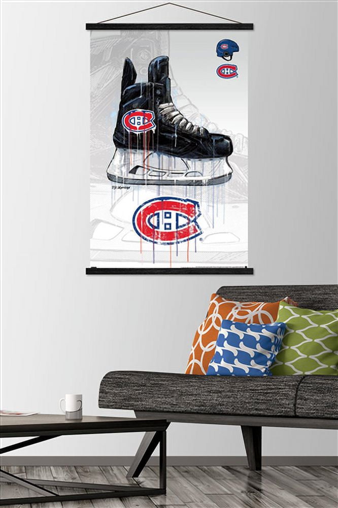NHL Montreal Canadiens - Drip Skate 21 Wall Poster with Magnetic Frame, 22.375" x 34"