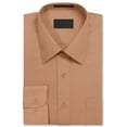 thumbnail image 2 of Men's Long Sleeve Regular Fit Button Up Pocket Solid Standard Cuff Dress Shirt, 2 of 2