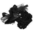 thumbnail image 2 of Moño para mujer, redecilla con lazo, pasador, accesorio para el cabello para azafatas, bancos, hoteles, personal de restaurantes, color negro, 2 of 8