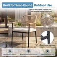 thumbnail image 6 of JOIVI Outdoor Chairs Set of 2, Woven Wicker Outdoor Dining Chairs with Cushions and Armrest, Stackable Patio Dining Chairs for Deck, Porch, 6 of 9