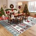 thumbnail image 4 of Garvee 9'x12' Christmas Area Rug Xmas Snowman Print Carpet with Non-Slip Backing, Washable Rug Decorative Soft Indoor Carpet for Living Room Bedroom Home Office, Gray, 4 of 8