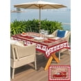 thumbnail image 4 of Outdoor Tablecloth with Umbrella Hole and Zipper, Valentine's Day Rectangle Table Cloth 60x120 Inch Waterproof Tablecloth, Vintage Love Heart Truck Wooden Valentines Picnic Table Cover for Patio, 4 of 7