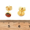 thumbnail image 4 of 12Pair 304 Stainless Steel Enamel Stud Earrings with 316 Stainless Steel Pin Ladybug Colorful 7x6x2mm Pin: 0.8mm, 4 of 5
