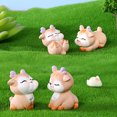 thumbnail image 4 of Sunjoy Tech Deer Ornament Cute Expressions Cartoon Anti-fade Attractive Decorative Resin Micro Landscape Deer Statue Home Decor, 4 of 8