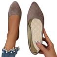 thumbnail image 4 of Commforr Chaussures de Marche pour Femmes, Chaussures pour Femmes, Chaussures Plates pour Femmes, Chaussures Plates pour Femmes à Enfiler Ballerines de Marche Confortables Ballerines Mignonnes pour Dames Escarpins Ballerines à Petit Talon Compensé Chaussures de Poupée, Camel, 9, 4 of 4