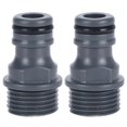 thumbnail image 1 of 2pcs G1/2 Male Thread Quick Connector Nipple Garden Hose Faucet Nipple Adapter Irrigation Tool, 1 of 5