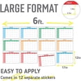 thumbnail image 3 of Dry Erase Calendar White Board Set | Reusable, Adhesive, Blank and Undated Monthly Planner for Office, Home | 6' | Premium Laminate Wall Calendar for Classroom, Fiscal Year, Project with Bonus Items, 3 of 7