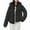 Black, variant on Enjoytime Winter Jackets for Women Solid Color Long Sleeve Zip Up Hoodie Casual Loose Warm Outerwear