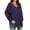 Purple, variant on DDAPJ pyju Women Plus Size Cardigan Open Front Long Sleeve V Neck Button Down Sweaters Waffle Knit Bolero Shrugs Green M