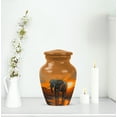 thumbnail image 6 of JAGASY Elephant Small Urn for Ashes for Women - River Sunset Decorative Urn for Ashes Adult Male - Orange Keepsake Urns for Mom & Dad - Funeral Tiny Urns for Parents - (3 Inch), 6 of 7