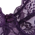 thumbnail image 4 of Wuffmeow Women Underwear Brand Lace Minimizer Padded Lace Sheer Push Up Bra 3/4 Cup, 4 of 6