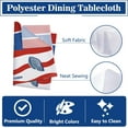 thumbnail image 3 of 4th of July Patriotic Rectangle Tablecloth 60 x 120 Inch, American Nautical Anchor Starfish Decorative Table Cloth Dining Table Cover, USA Beach Coastal Summer Stripes Dinner Party Picnic Decor, 3 of 6