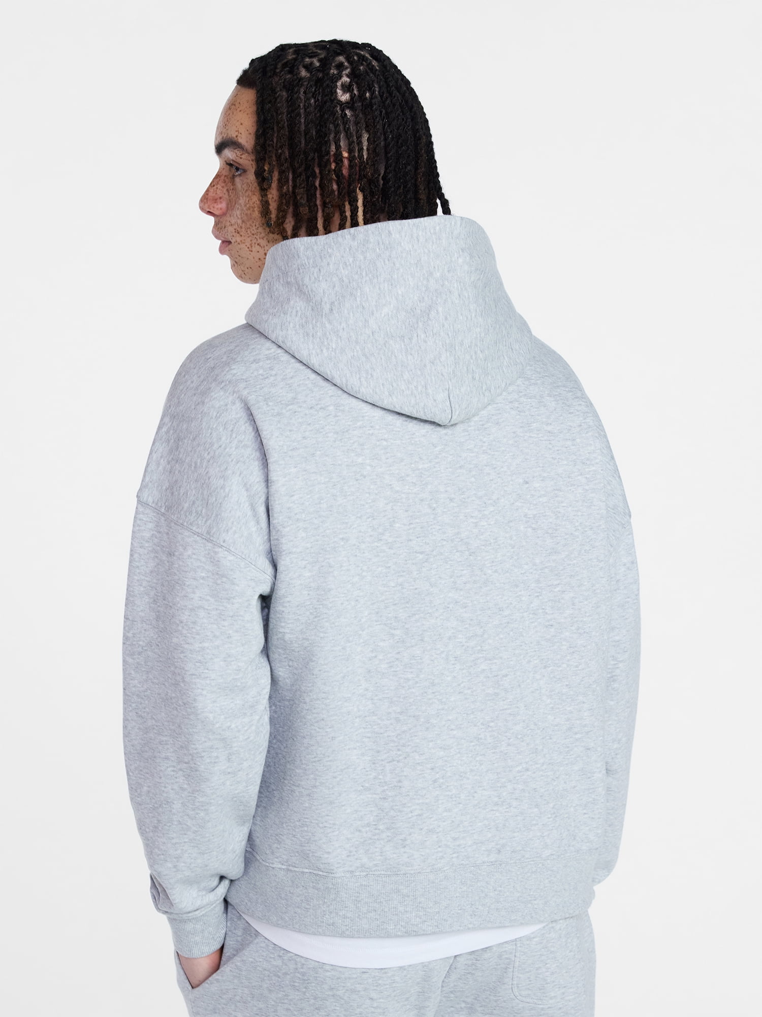 No Boundaries Oversized Hoodie with Long Sleeves, Men's XS-4XLT