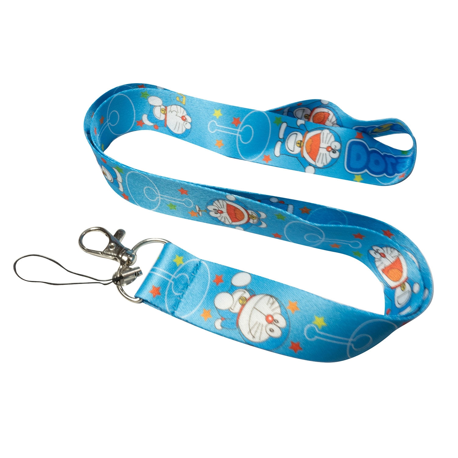 Doraemon Blue Keychain Holder Lanyard