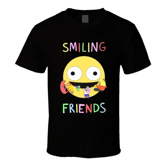 RARE Smiling Friends Tv Show Cotton Unisex Short Sleeve T-Shirt All Size S-5XL VN2044
