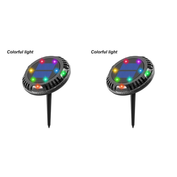 Bearachild Luz de jardín, energía Solar, lámpara de camino giratoria de 180 °, IP65, decoración impermeable, luz de patio, punto de tierra al aire vistoso 2piezas Bearachild CBP108749