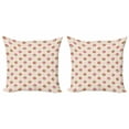 thumbnail image 1 of Ambesonne Shabby Flora Throw Pillow Cover 2 Pack, Rose Damask Old, 20", Multicolor, 1 of 2