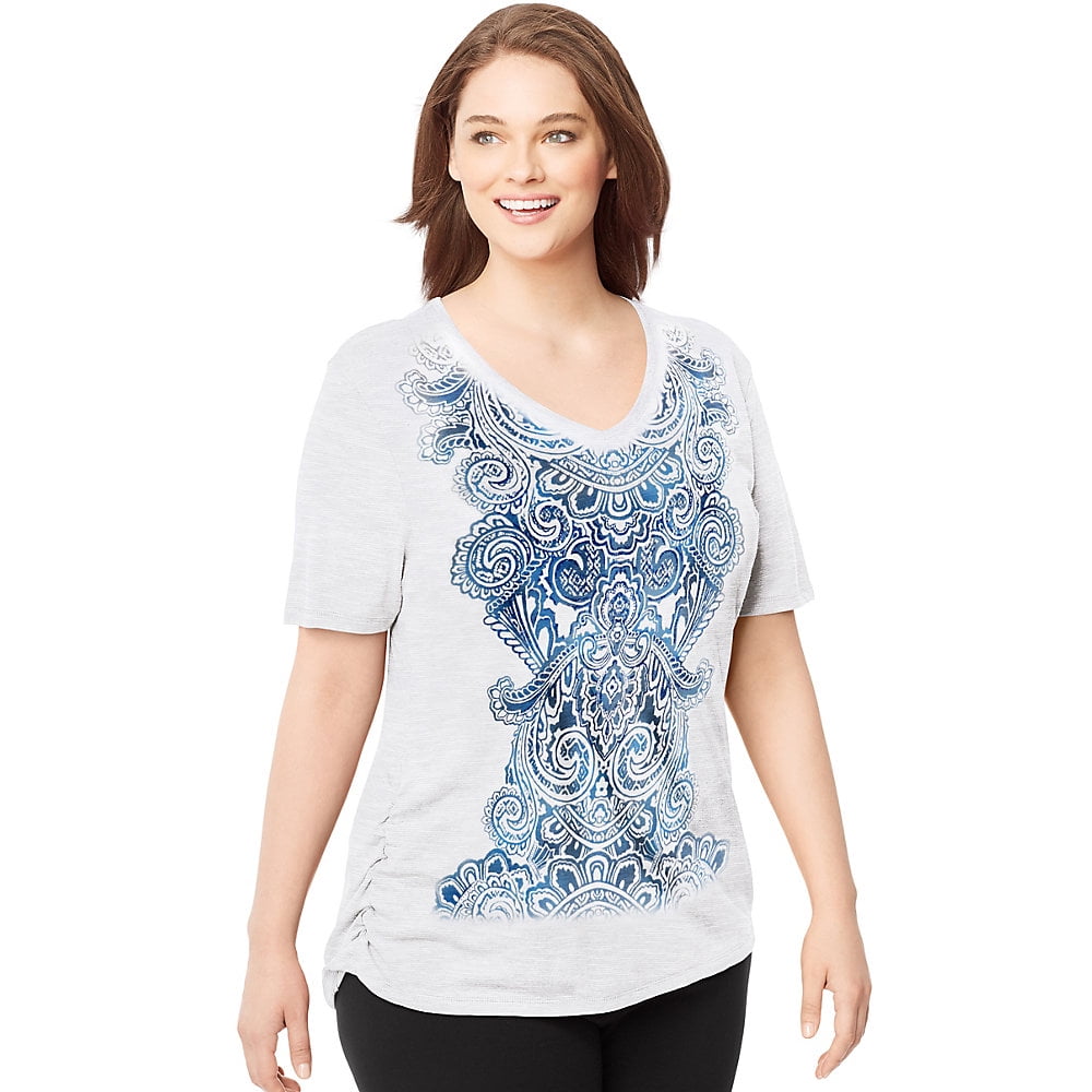 Just My Size Just My Size by Hanes ShortSleeve VNeck Women's