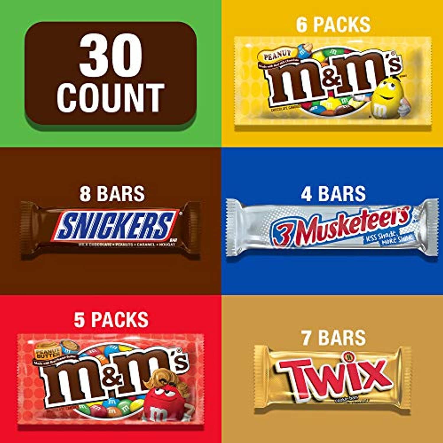 Mars Chocolate Full Size Candy Bars Variety Pack 53.68 Oz Box - Office Depot