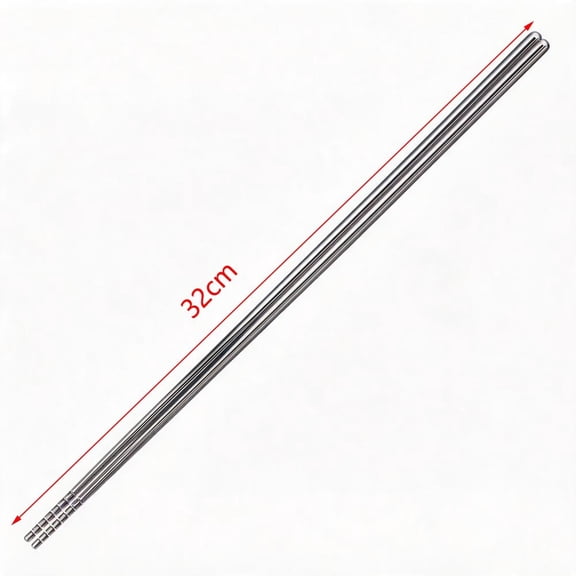 316L Stainless Steel Long Cooking Chopsticks Non Slip Heat Resistant for Frying