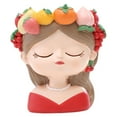 thumbnail image 4 of Mini macetero de resina con forma de niña meditadora, decoración de escritorio para el espacio de trabajo, pieza decorativa, organizador de escritorio Estilo D, 4 of 8