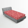 thumbnail image 2 of Ambesonne Tropical Jungle Fitted Sheet, Cartoon Flamingo, Twin Size, Pastel Pink Pale Pink, 2 of 5