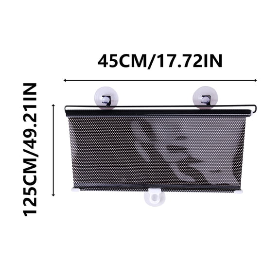 EazyTech 17.7"x49" Retractable Window Sunshades for Car,UV Protection & Thermal Insulation, Easy Install Universal Fit Sun Blinds for Home & Office Use