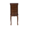thumbnail image 3 of Powell Louis Philippe Jewelry Armoire with Round Drawer Pulls and Plush Black Lining, Walnut, 3 of 12