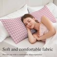 thumbnail image 5 of Pink Body Pillow Covers 20"x54", Grid Checkered Plaid Gingham Lattice Trellis Soft Brushed Microfiber Breathable Throw Pillow Covers, Pillowcase with Zipper for Couch Sofa Bedroom Living Room, 5 of 9