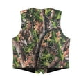 thumbnail image 5 of Garronmavis Cute Green Camo Boys Vest Size 9-10 Lightweight V Neck Adjustable Back Strap Vests Fashion 3-button Single Breasted Closure & 2 Slit Pockets Stylish Fall Winter Clothes, 5 of 7