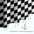 thumbnail image 6 of Black White Checkered Pattern Shower Curtain 84"x72" ,Bathroom Decorative Shower Curtains Set with 12 Hooks,Modern Waterproof Washable Shower Curtain, 6 of 6