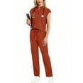 thumbnail image 2 of 2pcs/women's surgical gown set modern version top and drawstring waist pants scrub uniform set, 2 of 10