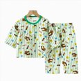 thumbnail image 4 of TOWED22 Infant Toddler Baby Girl Boy 2pcs Long Sleeve Sweatshirt Tops and Pants Set Cartoon Print Fall Winter Clothes Outfits Clothing(Green,10-11 Y), 4 of 4
