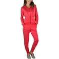 thumbnail image 4 of ToBeInStyle Women's French Terry Activewear Hooded Jacket & Pants, 4 of 7