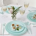 thumbnail image 4 of DISPOSABLE DINNER PLATES | 20 pc | Heavy Duty Plastic Dishes | Elegant Fine China Look | Opulence – Mint (10.25”), 4 of 4