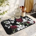 thumbnail image 3 of Washable Rubber Colorful Floral Dish Drying Mats for Kitchen Counter Home Large Coffee Bar Pad Accessories and Decor for Utensils Stemware 19.5''x12'', 3 of 7