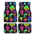 thumbnail image 1 of Honeii Bright Mushrooms Print Car Foot Mat Four-Piece Set - Front & Rear Universal Car Floor Mats for SUVs, Trucks, Sedans, 1 of 7