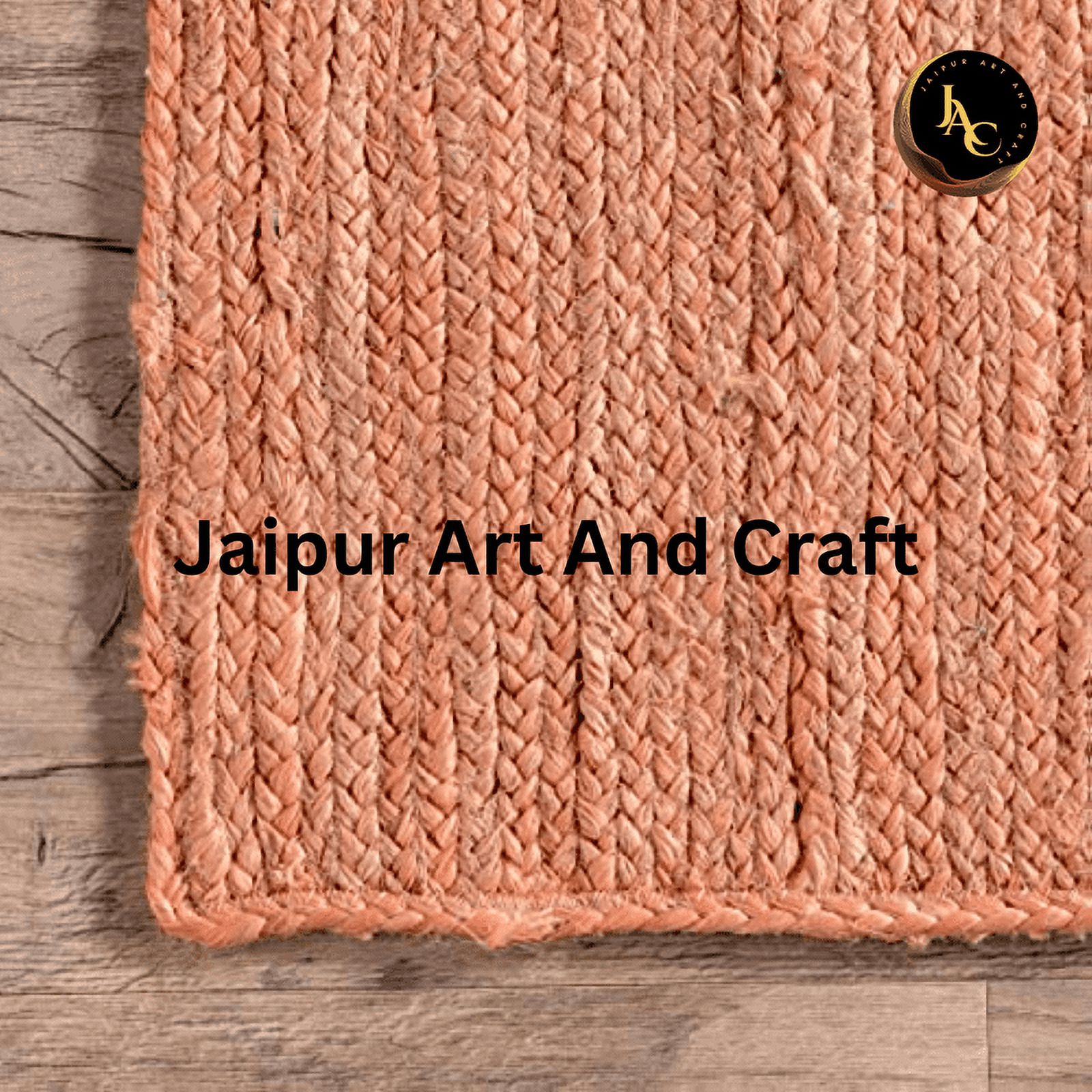 Jaipur Art And Craft Handmade Rectangle Jute Area Rug Reversible Braided Carpet (6x9 Sq ft)