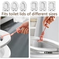 thumbnail image 3 of YaoHui Silicone Siège de Toilette Poignée de Levage Éviter de Toucher Siège de Toilette 4 Pcs Lavable et Réutilisable Couvercle de Toilette Lifter, Vert et Rose, 3 of 7