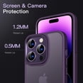 thumbnail image 2 of JETech Matte Case for iPhone 14 Pro Max 6.7-Inch, Shockproof Military Grade Drop Protection, Frosted Translucent Back Phone Cover, Anti-Fingerprint (Deep Purple), 2 of 6