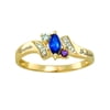 Personalized One Love Ring 10K Gold Genuine or Simulated Gemstone