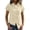 #065-Beige, variant on Craaazy Short Sleeve Button Down Shirts for Women Slim Fit Solid Color Collared Casual Blouses with Diagonal Offset Buttons Asymmetric Irregular Hem Soft Tops for Spring Summer Office & Daily Outfit