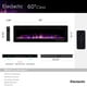 thumbnail image 2 of Chimenea eléctrica eléctrica de 60 pulgadas empotrada y montada en la pared, calentador de chimenea y chimenea lineal, con temporizador, control remoto, color de llama ajustable, 750 W/1500 W, negro, 2 of 5