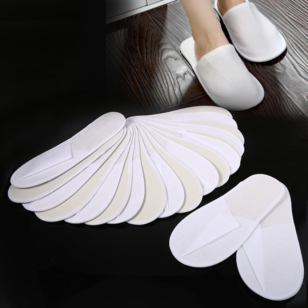 1/5/10 pairs disposable closed toe guest slippers hotel spa slipper shoes*BB 