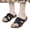 Black, variant on Women's Fashion Orthotic Slides Athletic Arch Support Slippers Slip on Open Toe Walking Shoes