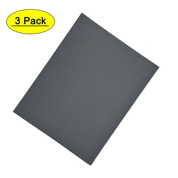 Uxcell 800 Grits Waterproof Sandpaper Wet Dry Sand Paper Wood Furniture Finishing Silicone Grey 3 pcs